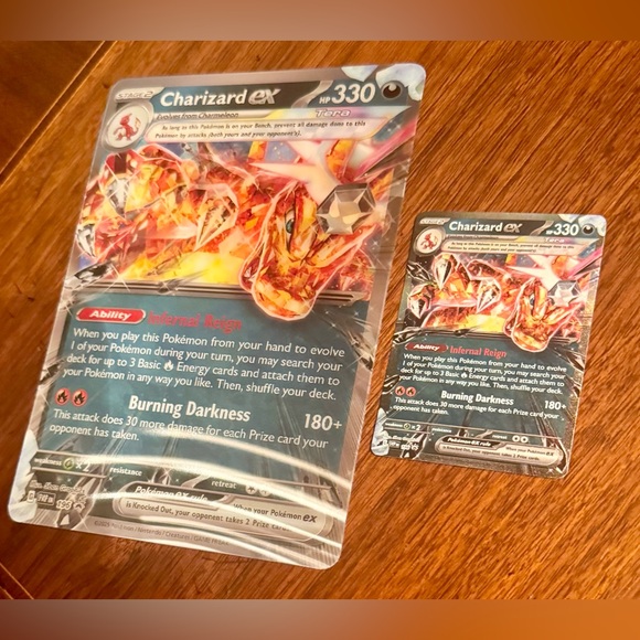 Charizard ex 196 Holo Rare Promo Pokémon Card + Oversized Jumbo Card Bonus! - Picture 2 of 9
